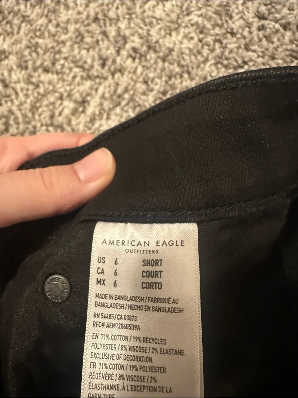 American Eagle Outfitters Black Ripped Skinny Jeans